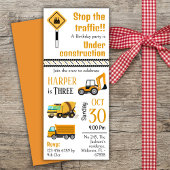 Eenvoudige leuke bouw vrachtwagen kinderen 3de ver kaart