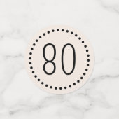 Eenvoudige leuke chique bewerkbare polka dot cirke confetti (Kleine voorkant)