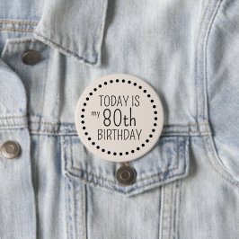 Eenvoudige leuke chique bewerkbare verjaardag polk ronde button 7,6 cm