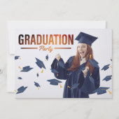 Eenvoudige & leuke foto afstudeerfeest uitnodiging (Voorkant)