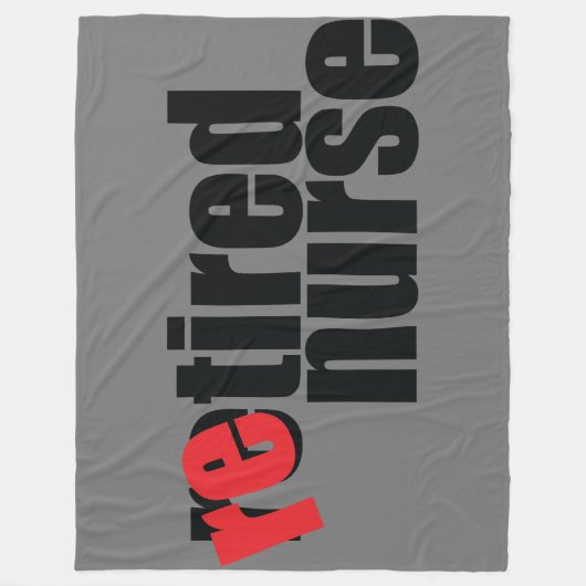 Eenvoudige leuke gepensioneerde verpleegster fleece deken (Voorkant)