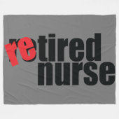 Eenvoudige leuke gepensioneerde verpleegster fleece deken (Voorkant (Horizontaal))