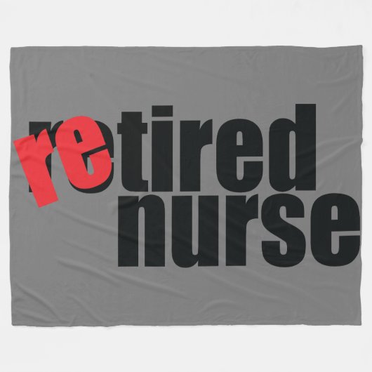 Eenvoudige leuke gepensioneerde verpleegster fleece deken (Voorkant (Horizontaal))