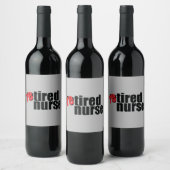 Eenvoudige leuke gepensioneerde verpleegster wijn etiket (Flessen)