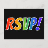 Eenvoudige, leuke, kleurrijke regenboogletters "RS Briefkaart (Voorkant)