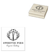 Eenvoudige, leuke & minimale stijl bakkerij Whisk Rubberstempel (Gestempeld)