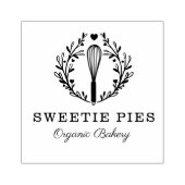 Eenvoudige, leuke & minimale stijl bakkerij Whisk Rubberstempel (Afrduk)