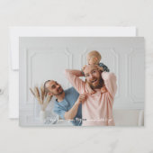 Eenvoudige Leuke Roze en Rode Foto Feestdagenkaart (Achterkant)