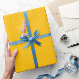 Eenvoudige Levendige Neon Oranje Kleur Schakering  Cadeaupapier