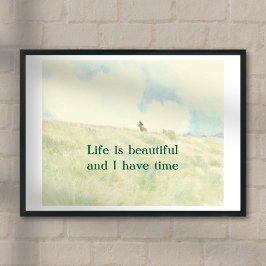 Eenvoudige levenscitaat motivatie quote poster