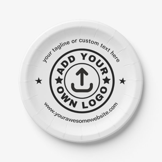 Eenvoudige levering van Logo Business Event voor a Papieren Bordje (Voorkant)