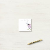 Eenvoudige libel coneflower post-it® notes (Op bureau)