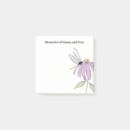 Eenvoudige Libelle Echinacea Post-it® Notes (Voorkant)