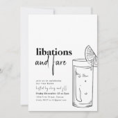 Eenvoudige Libraties en Fare Dinner Party Uitnodig Kaart (Voorkant)