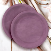 Eenvoudige licht Paarse kleur bewerkbare Waterverf Papieren Bordje