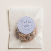 Eenvoudige lichtblauwe minimalistische bruiloft Da Ronde Sticker