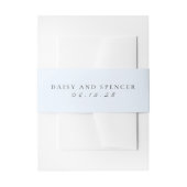 Eenvoudige lichtblauwe minimalistische namen Class Uitnodigingen Wikkel (Voorkant Voorbeeld)