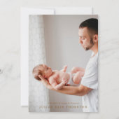 Eenvoudige Lichtboog Custom Twee Foto baby Geboort Aankondiging (Achterkant)