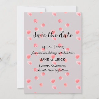 Eenvoudige Lichte As Roze Roze Roze Petals Save The Date
