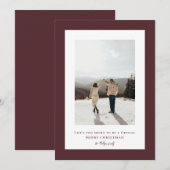 Eenvoudige lichte chocolade Cosmos frame foto Feestdagenkaart (Voorkant / Achterkant)