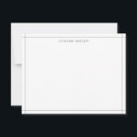 Eenvoudige lichte grijze geometrische moderne Prof Notitiekaartje<br><div class="desc">Dit ontwerp kenmerkt een architectuur geïnspireerde, eenvoudige grens, met ruimte voor een naam/een tekst op de bodem. Klik op de knop Aanpassen als u de ontwerpelementen wilt aanpassen en/of de tekst verder wilt wijzigen! De variaties van dit ontwerp, extra kleuren, evenals de coördinerende producten zijn beschikbaar in onze winkel, zazzle.com/store/doodlelulu....</div>