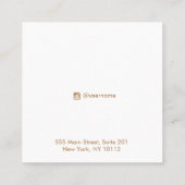 Eenvoudige, lichte grijze, moderne, aantrekkelijke vierkante visitekaartje (Achterkant)