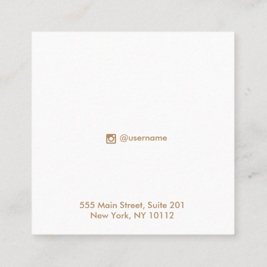 Eenvoudige, lichte grijze, moderne, aantrekkelijke vierkante visitekaartje (Achterkant)