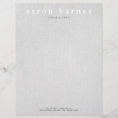 Eenvoudige lichte grijze moderne, minimalistische  briefhoofd (Voorkant)