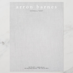 Eenvoudige lichte grijze moderne, minimalistische  briefhoofd