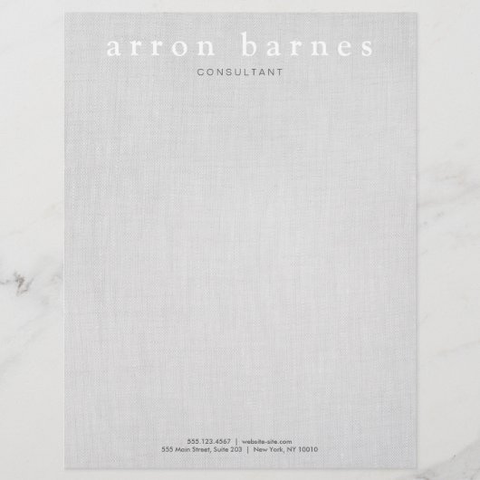 Eenvoudige lichte grijze moderne, minimalistische  briefhoofd (Voorkant)