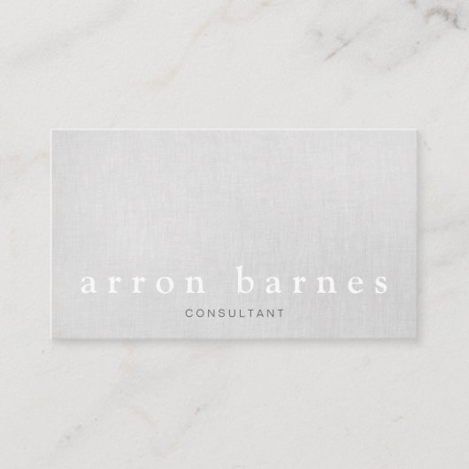 Eenvoudige lichte grijze moderne, minimalistische  visitekaartje (Voorkant)