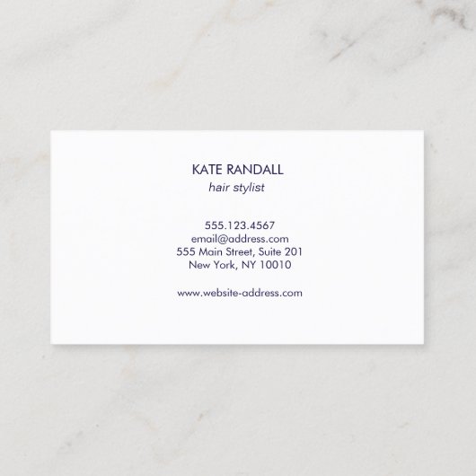 Eenvoudige, lichte, grijze professional visitekaartje (Achterkant)