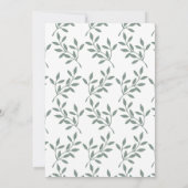 Eenvoudige lichte groene kalligrafie kaart (Achterkant)