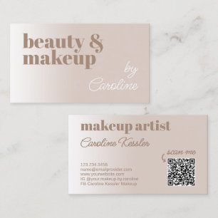 Eenvoudige Lichte Neutrale Taupe Bruine Witte Kall Visitekaartje