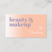 Eenvoudige Lichte Oranje Lila Violet Witte Typogra Visitekaartje (Voorkant)