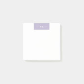 Eenvoudige Lichte Paarse Monogram initialen Post-it® Notes (Voorkant)