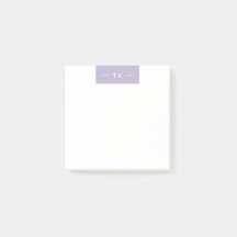 Eenvoudige Lichte Paarse Monogram initialen