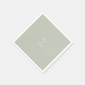 Eenvoudige Lichte Sage Custom Bruiloft Cocktail se Servet (Hoek)