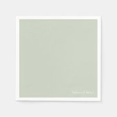 Eenvoudige Lichte Wijze Witte Tekst II Huwelijksco Servet (Voorkant)