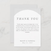 Eenvoudige, lichte, zachte, flatje met dank bedankkaart (Voorkant / Achterkant)