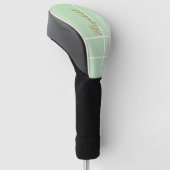 Eenvoudige lichtgroene minimalistische aangepaste golfheadcover (Schuin)