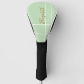 Eenvoudige lichtgroene minimalistische aangepaste golfheadcover (Voorkant)