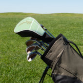 Eenvoudige lichtgroene minimalistische aangepaste golfheadcover (Insitu)