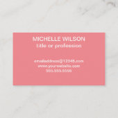 Eenvoudige lichtroze flamingo visitekaartje (Achterkant)