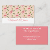 Eenvoudige lichtroze flamingo visitekaartje (Voorkant / Achterkant)