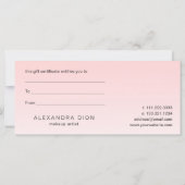 Eenvoudige lichtroze handgeschreven scriptkalligra (Achterkant)