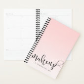 Eenvoudige lichtroze handgeschreven scriptkalligra planner (Display)