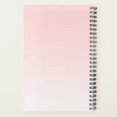 Eenvoudige lichtroze handgeschreven scriptkalligra planner (Achterkant)