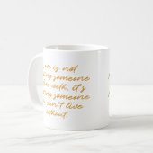 Eenvoudige Liefde Affectie Quote Goud van harte Koffiemok (Voorkant links)