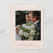 Eenvoudige Liefde Bedankt Foto bruiloft Dank u (Voorkant / Achterkant)